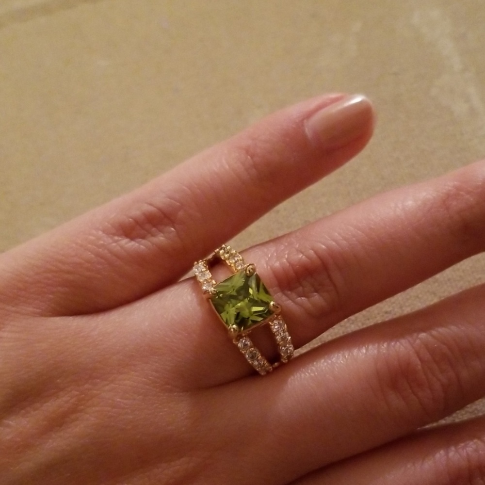 Belle Vie Green Tanzanite 14K Gold Filled Ring 8